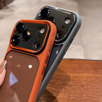 Luxury Transparent Metal Ring Camera Protection Case for Iphone 13 14 15 16 plus 17 Pro Max Air Shockproof Hybrid Acrylic Cover