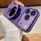 Fashion Glitter Magnetic Phone Case for Iphone 17 Pro Max Air 16 15 Mirror Bracket Dustproof Camera Lens Protect Cover