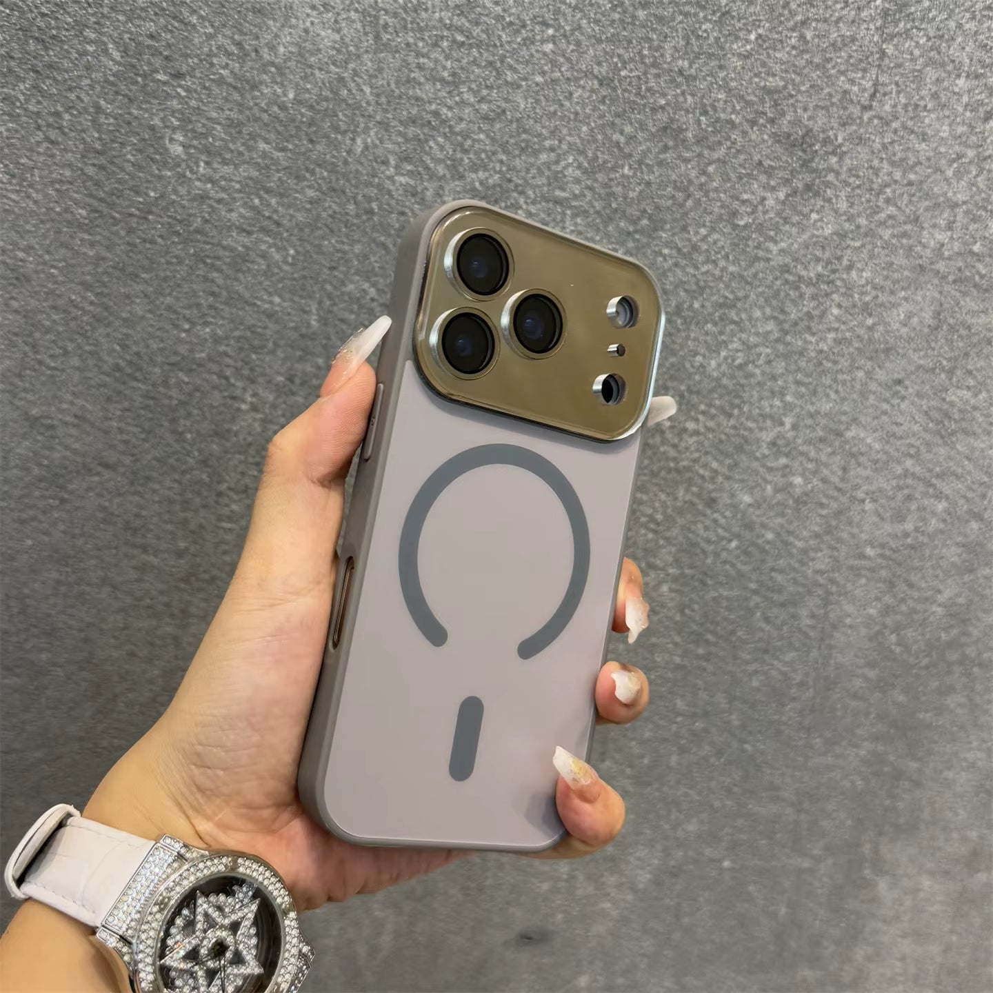 Creative Large Window Lens Film 17 Promax Magsafe Case for Iphone 17 16 15 Pro Max 17Air Magnetic Wireless Charge Cover