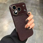 Business PU Leather Glass Camera Protection Case for Iphone 17 Pro Max Air Shockproof Cover for Iphone 13 12 11 14 15 16 Pro Max