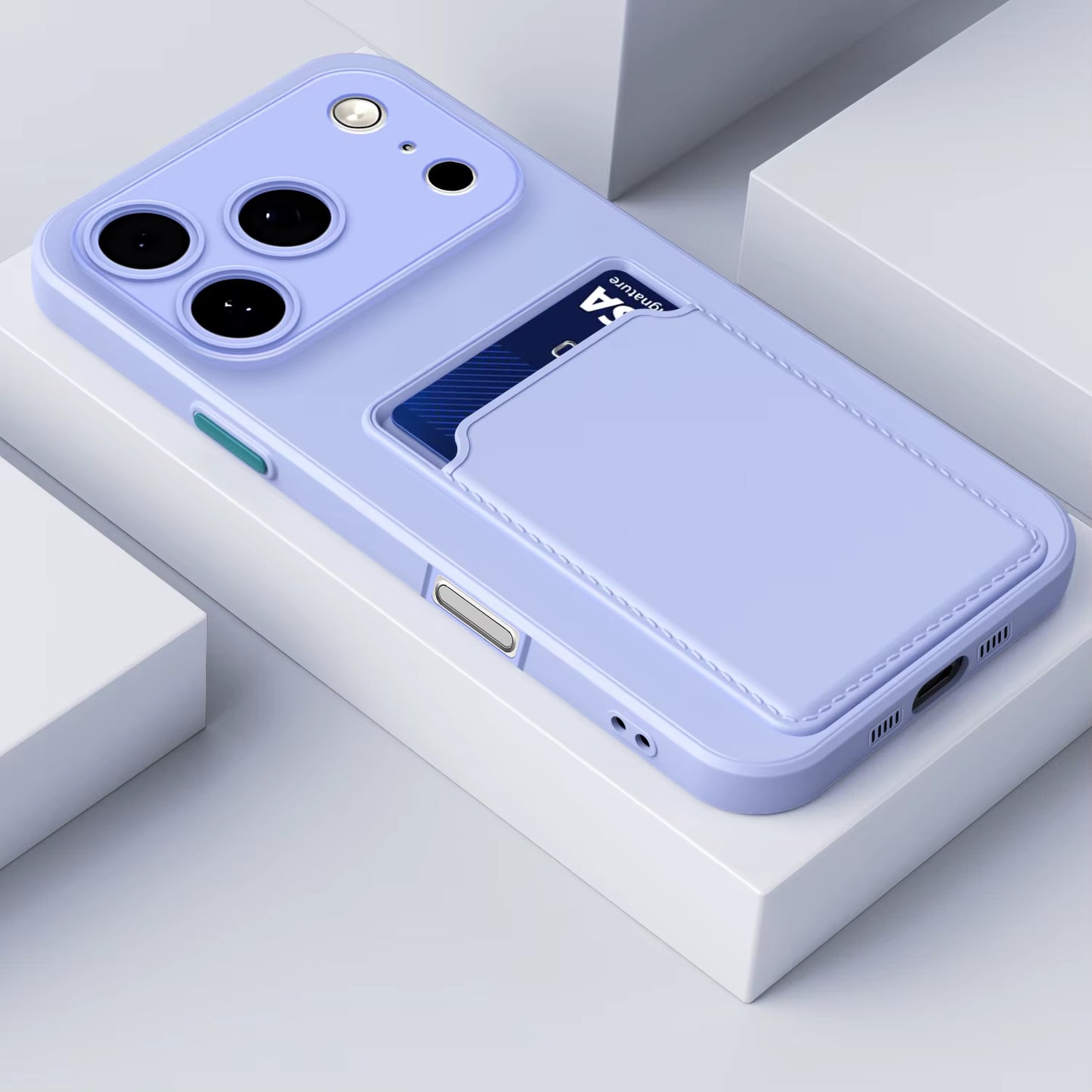 Liquid Silicone Card Slot Cases for Iphone 17 Pro Max Air 13 12 Mini Funda for Iphone 16 Pro Max 14 15 plus 16E Soft Phone Cover