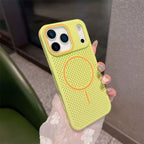 Heat Dissipation Mesh for Magsafe Magnetic Wireless Charge Case for Iphone 17 Air 16 15 14 13 12 Pro Max Breathable Armor Cover