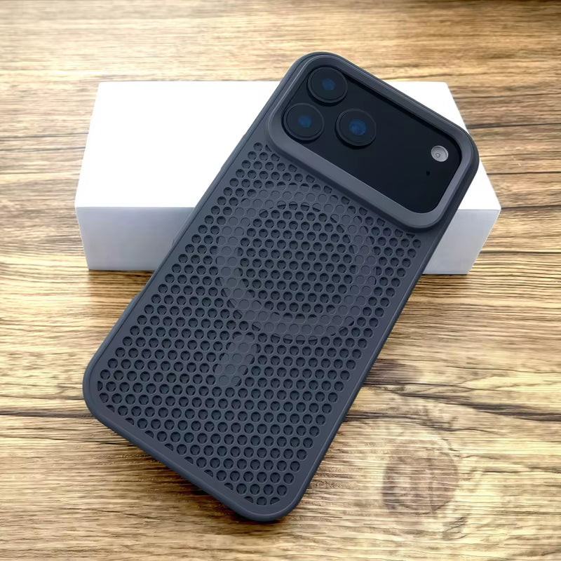 Luxury Dissipate Heat Hard Case for Iphone 17 Air 16 15 14 13 12 Pro Max 17Pro Iphone17 Mag Safe Magsafe Wireless Charge Cover