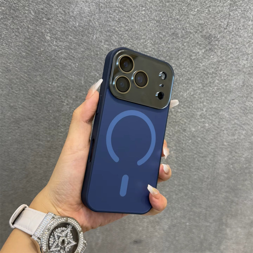 Creative Large Window Lens Film 17 Promax Magsafe Case for Iphone 17 16 15 Pro Max 17Air Magnetic Wireless Charge Cover