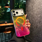 NEW the Gradient Color Design Is Fashionable and Glacier Patterned 17 Case ，Reen Blue