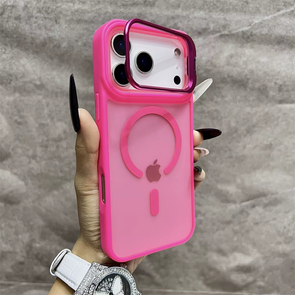 Matte Magnetic Translucent Wireless Charge Stand Case for Iphone 17 Air 16 15 14 13 12 11 17 Pro Max Magsafe Must-Haves Cover