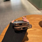 Plating Frameless Gold-Wire Texture Phone Case for Iphone 17 Air Pro Max for Magsafe Magnetic Wireless Charge Cooling PC Cover