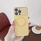 Large Window Glass Lens Protection for Magsafe Case for Iphone 17 16 14 13 15 Pro Max Magnetic Candy Shockproof Silicone Cover